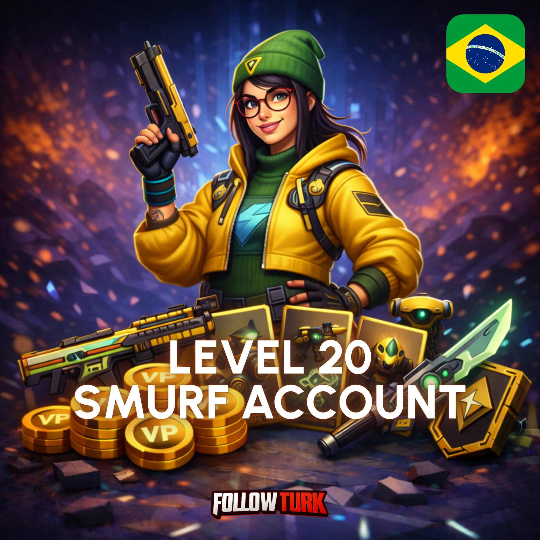 Akun Smurf Valorant Brazil (BR) - FollowTurk