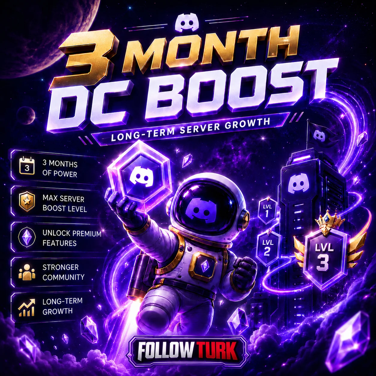 Boost DC 3 Bulan - FollowTurk