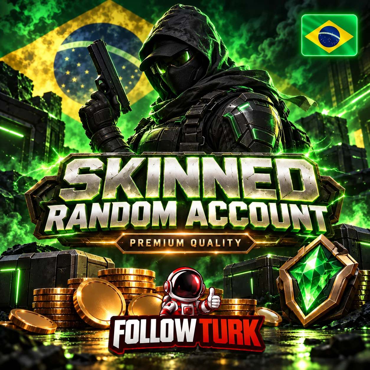 BR - Akun Skinned Random Brazil Valo - Akses Penuh - FollowTurk