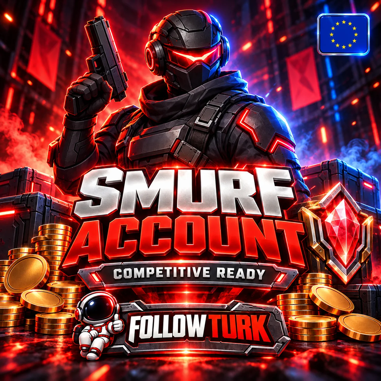 Akun Smurf Valo Eropa (EU) - FollowTurk