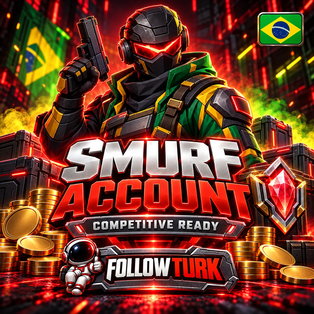 Akun Smurf Valo Brazil (BR) - FollowTurk
