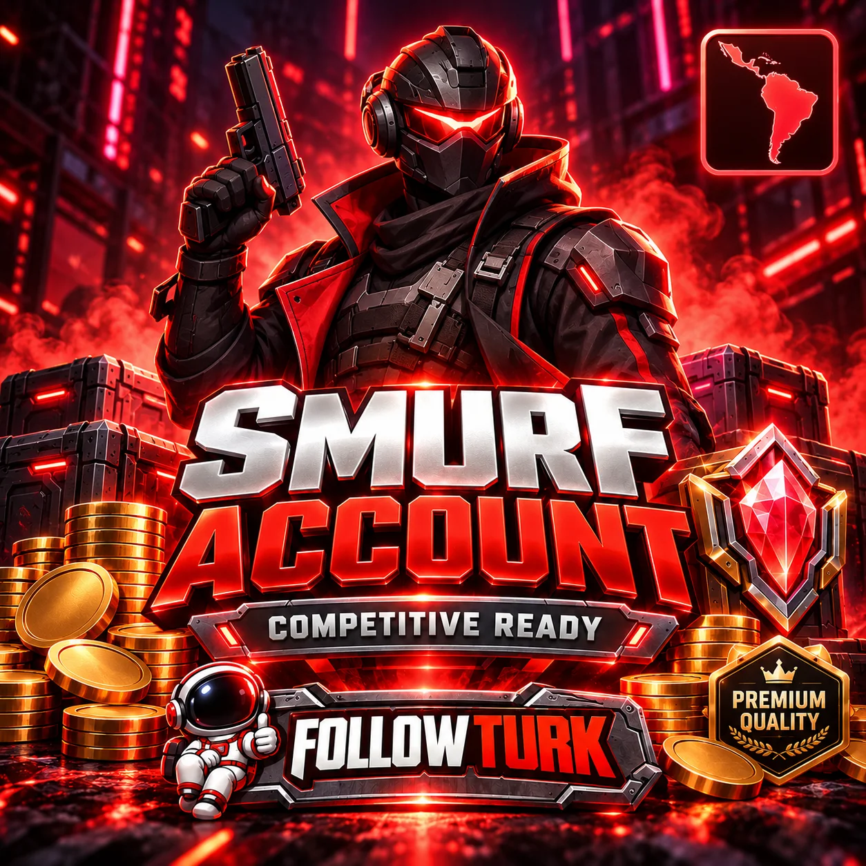 Akun Smurf Valo Latin America (LA) - FollowTurk