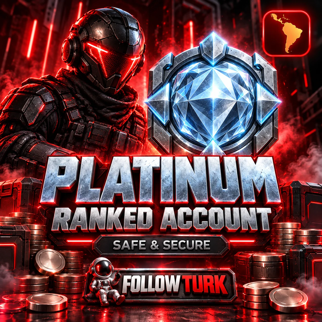 Amerika Latin - Akun Platinum LA - FollowTurk